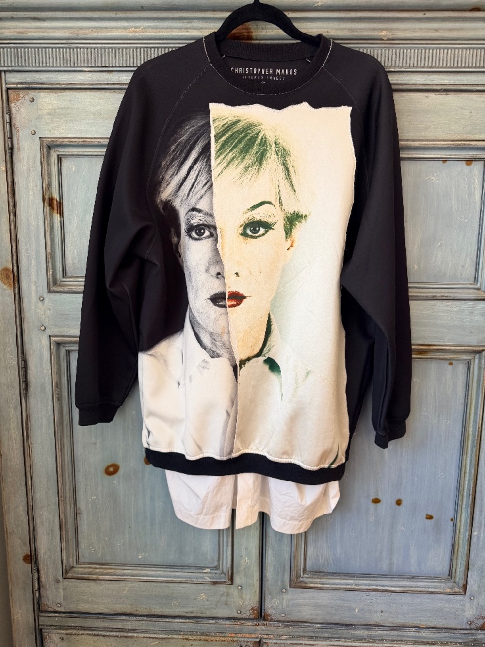 Ports 1961 Altered Images By CHristopher Makoo of Andy Warhol Sweatshirt Size M